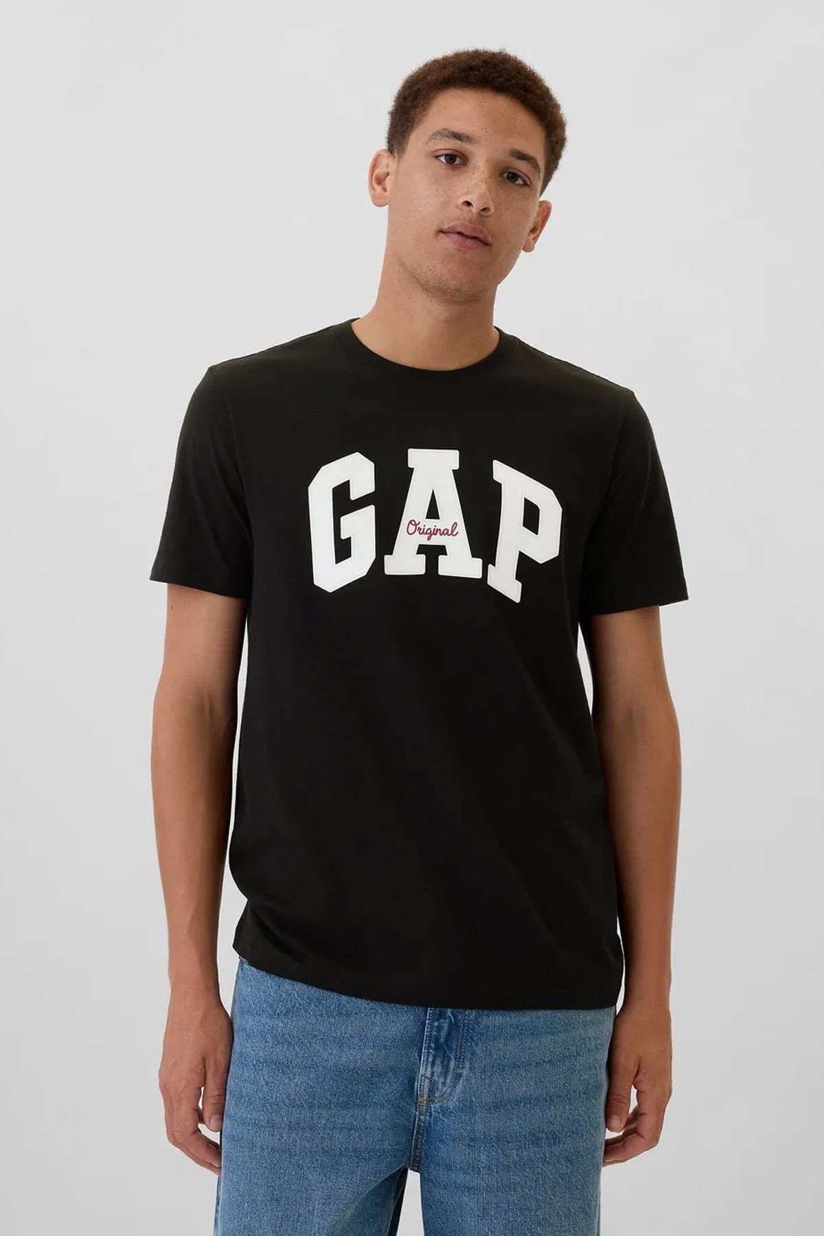 Gap V-Frch Everyday Soft Erkek Tişört Siyah