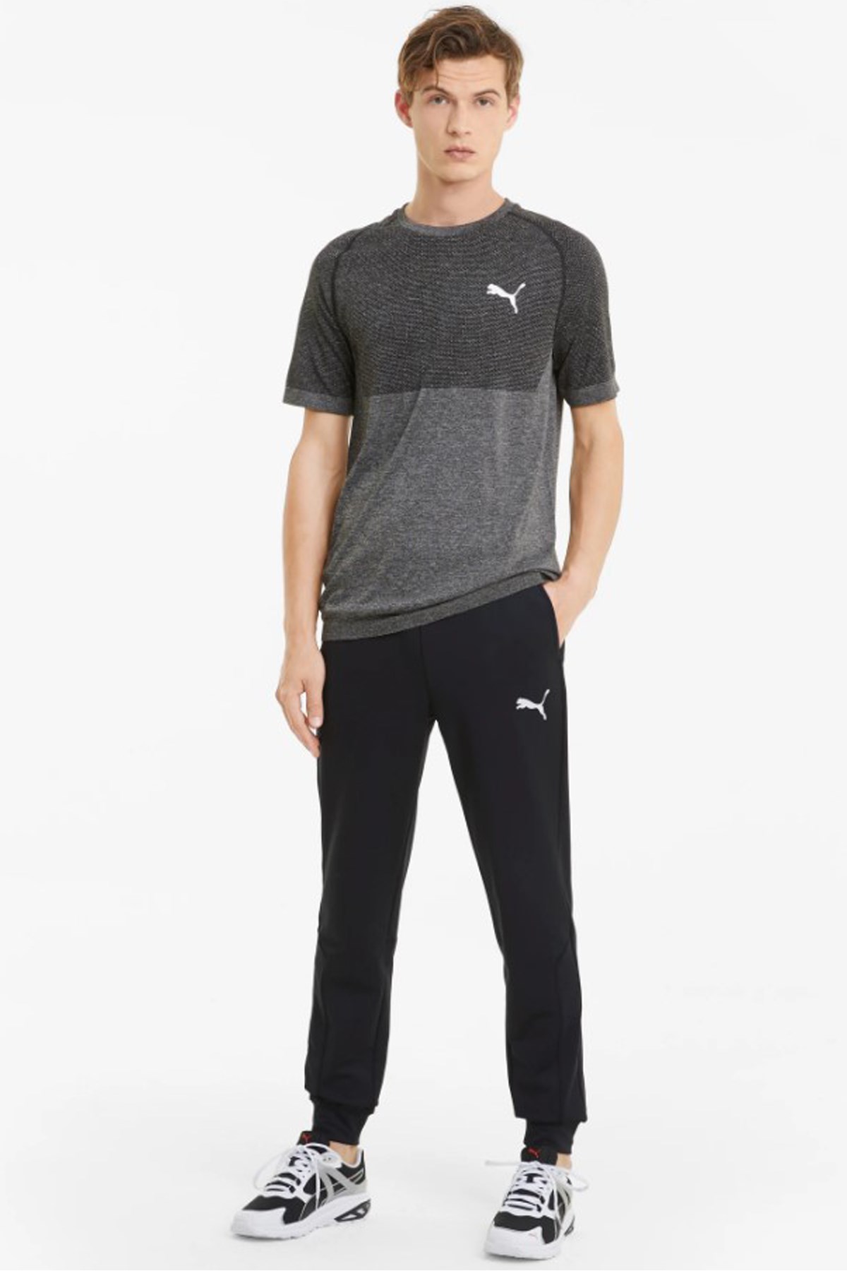 Puma RTG Knit Dokuma Erkek Eşofmanaltı 58583301 Siyah