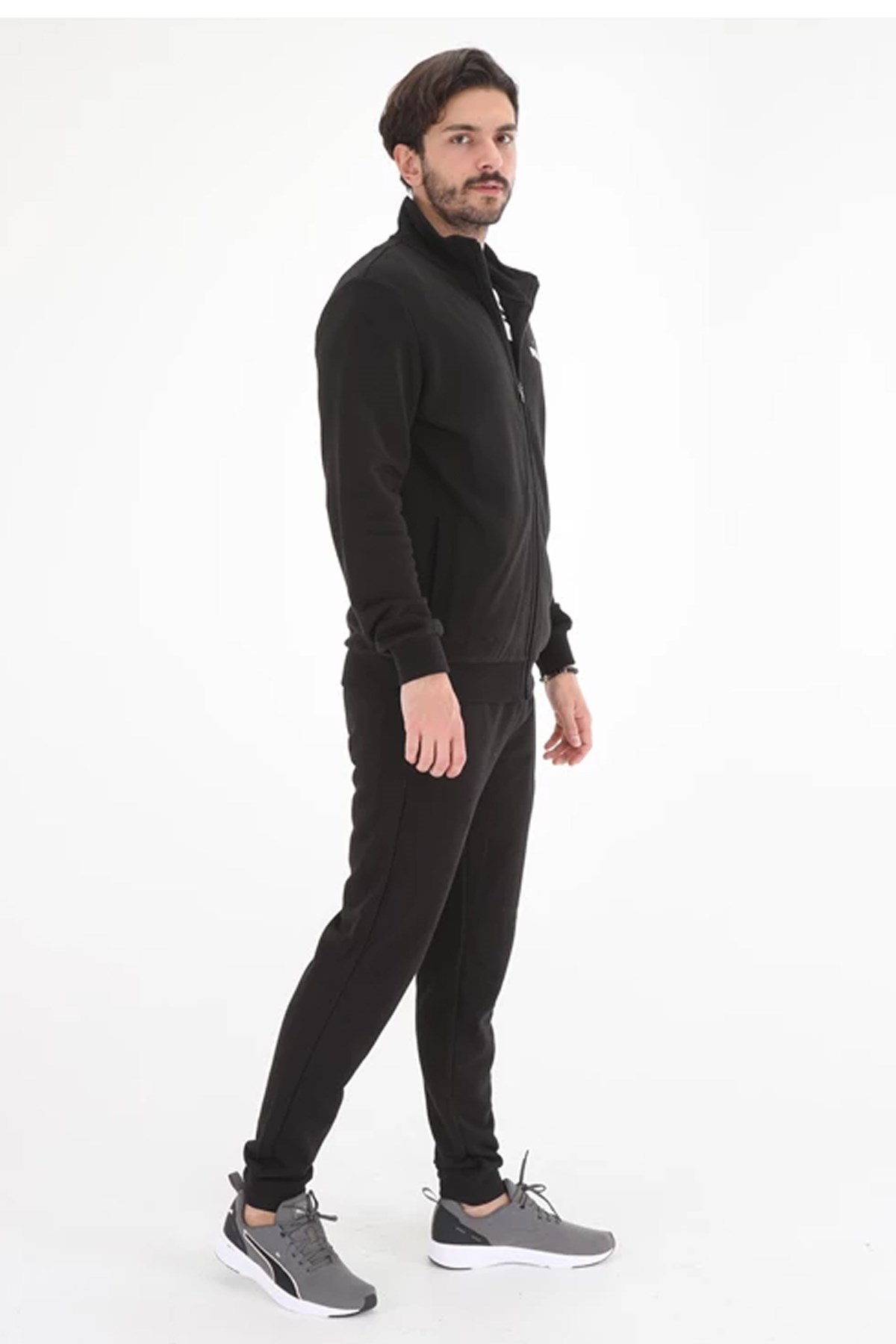 Puma Clean Sweat Suit Erkek Eşofman Takımı 58584001 Siyah