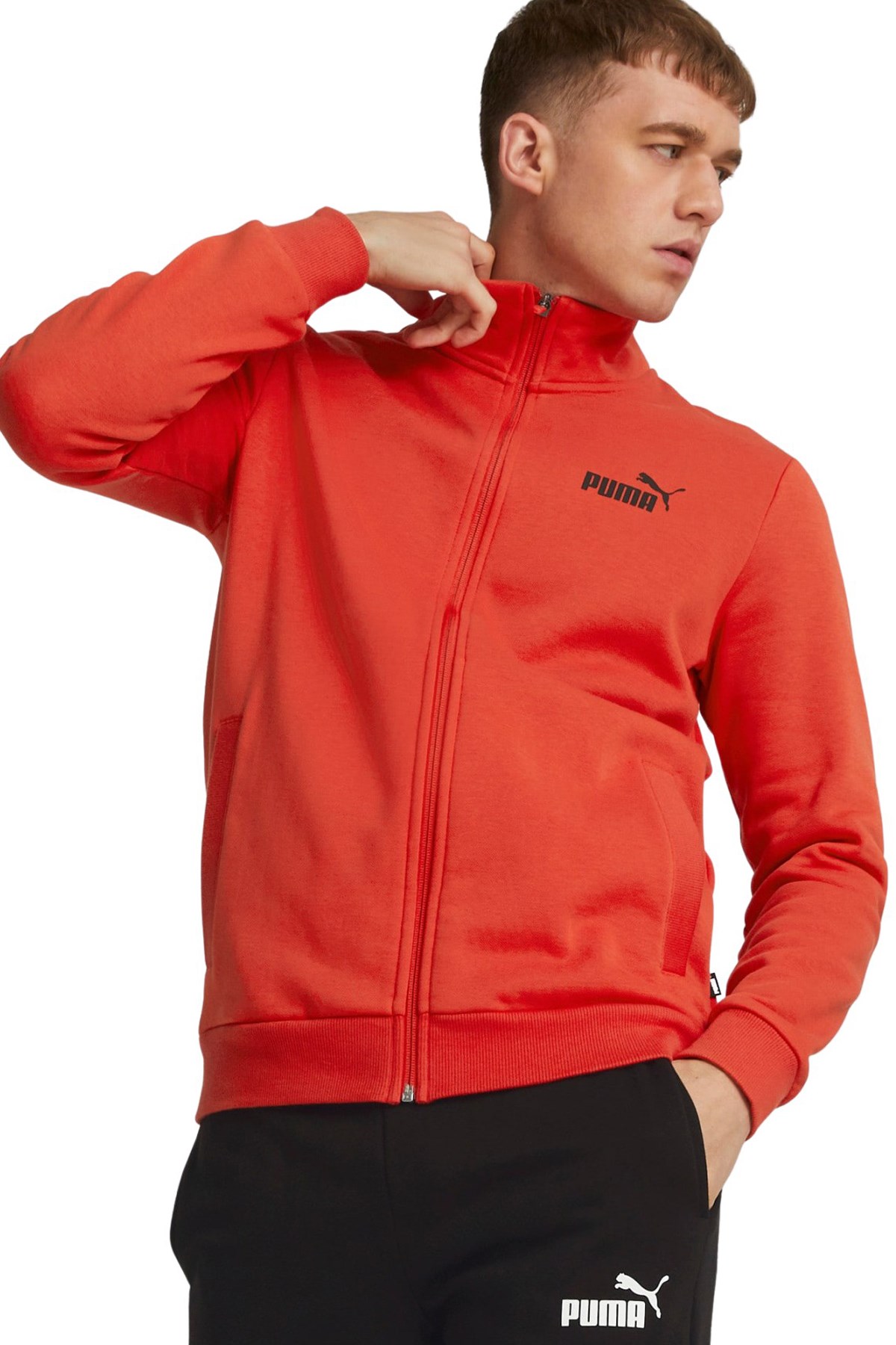 Puma CLean Sweat Suit Fl Erkek Eşofman Takımı 58584133 Kırmızı