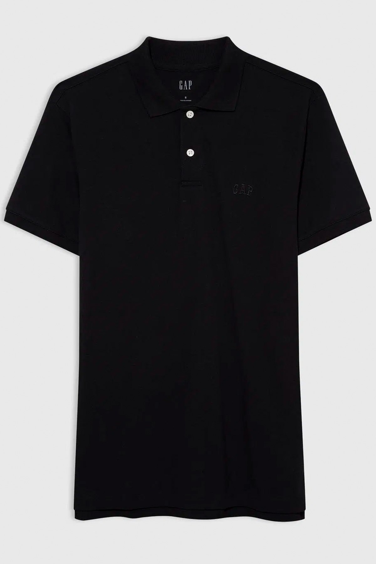 Gap Logo Erkek Polo Yaka Tişört Siyah