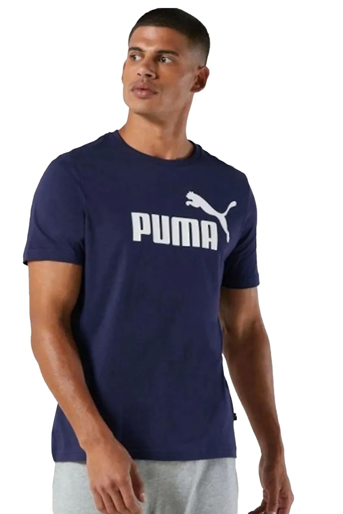 Puma Ess Logo Erkek Tişört 58666606 Lacivert