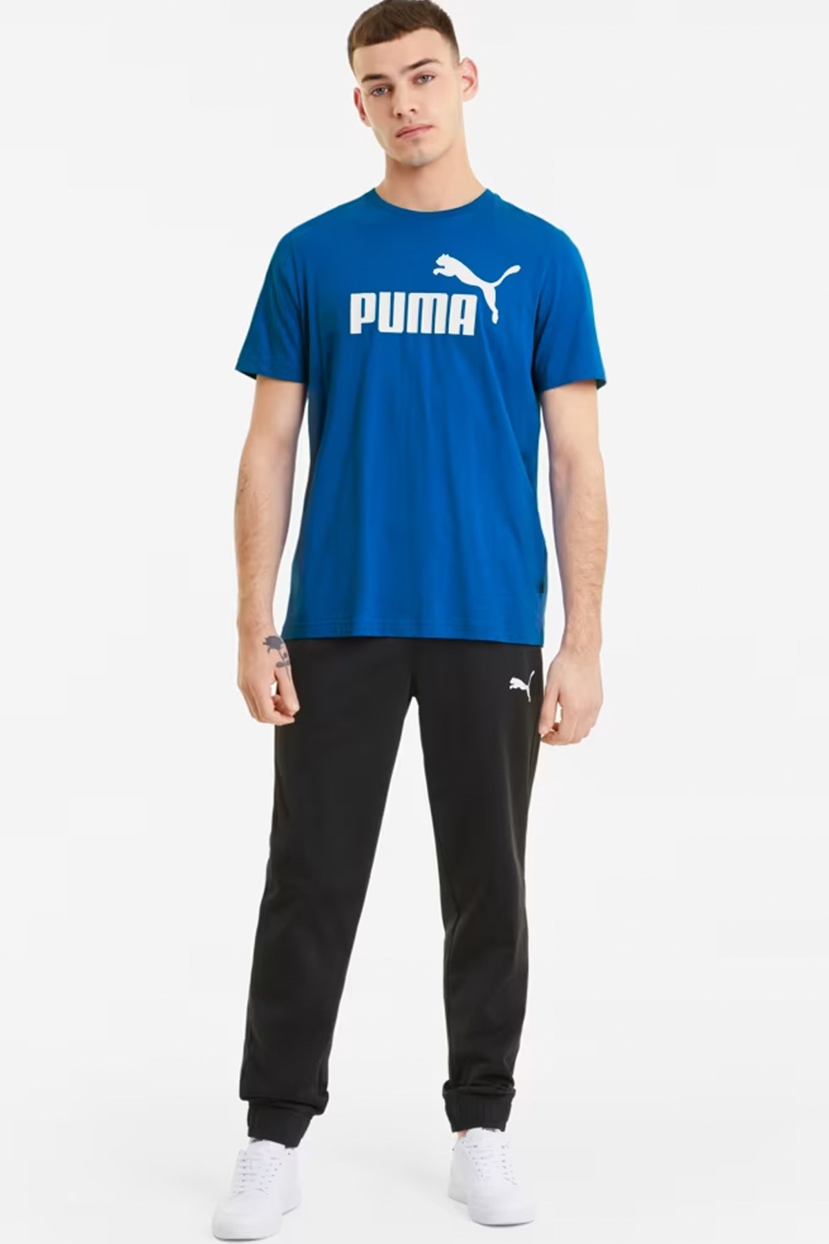 Puma Ess Logo Erkek Tişört 58666658 Mavi