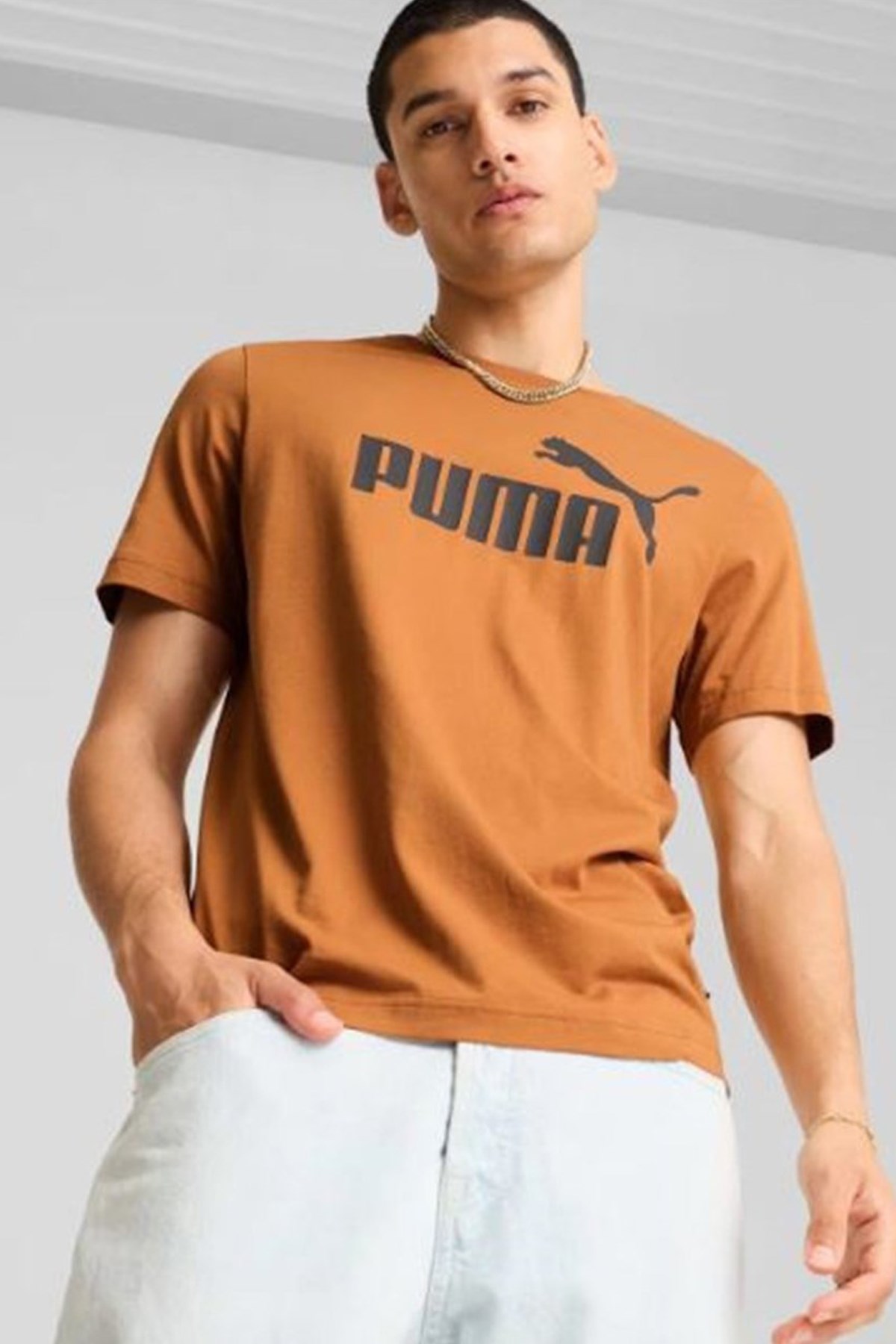 Puma Ess Logo Erkek Tişört 58666728 Turuncu
