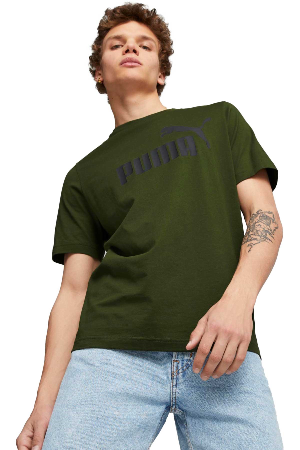 Puma Ess Logo Erkek Tişört 58666731 Yeşil