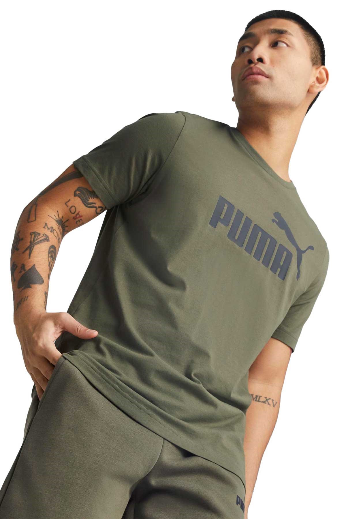 Puma ESS Logo Erkek Tişört 58666736 Yeşil
