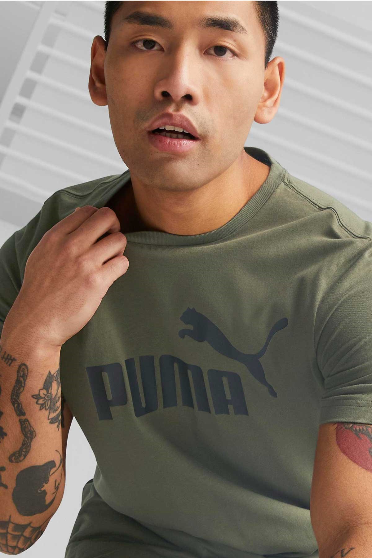 Puma ESS Logo Erkek Tişört 58666736 Yeşil