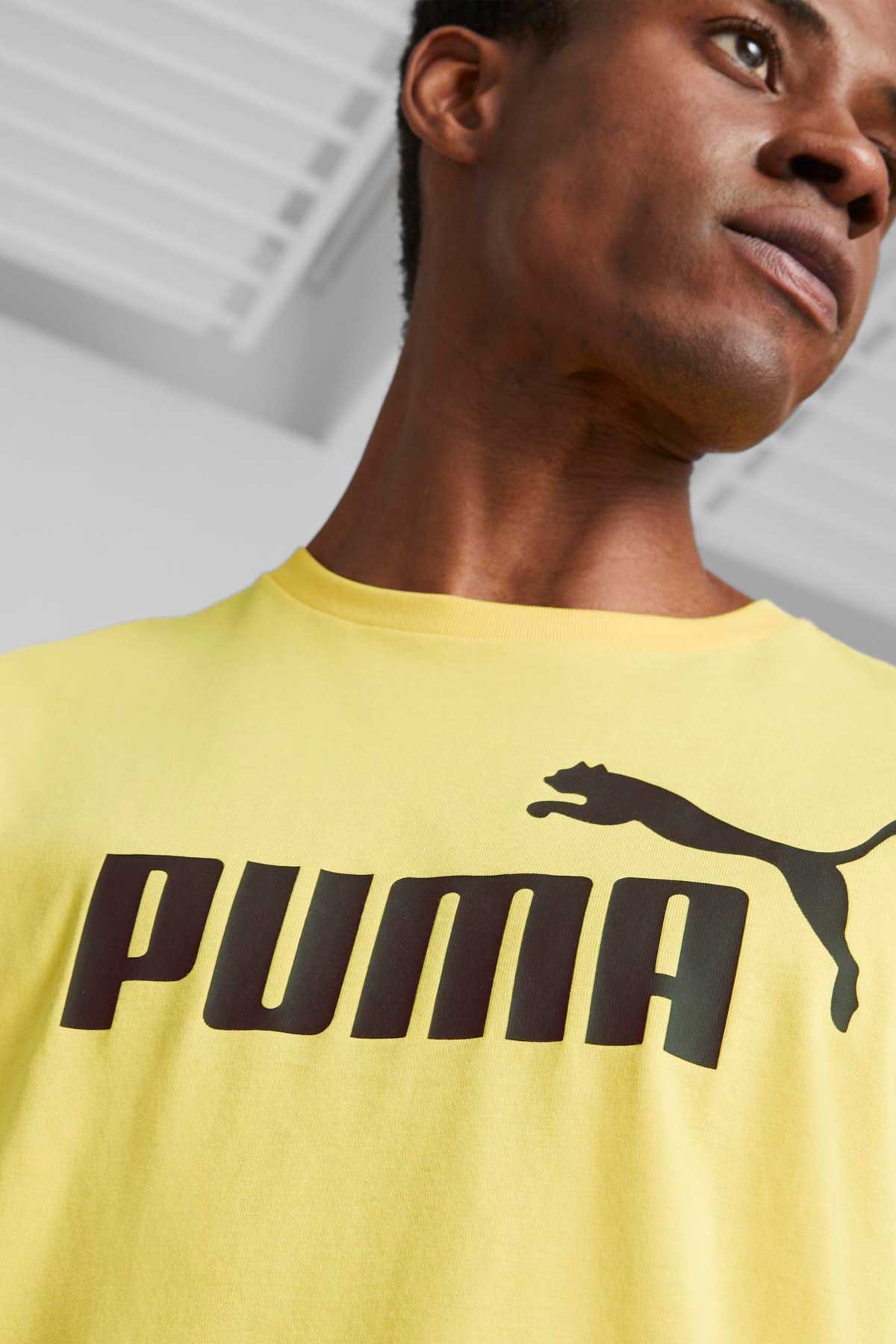 Puma ESS Logo Erkek Tişört 58666743 Sarı