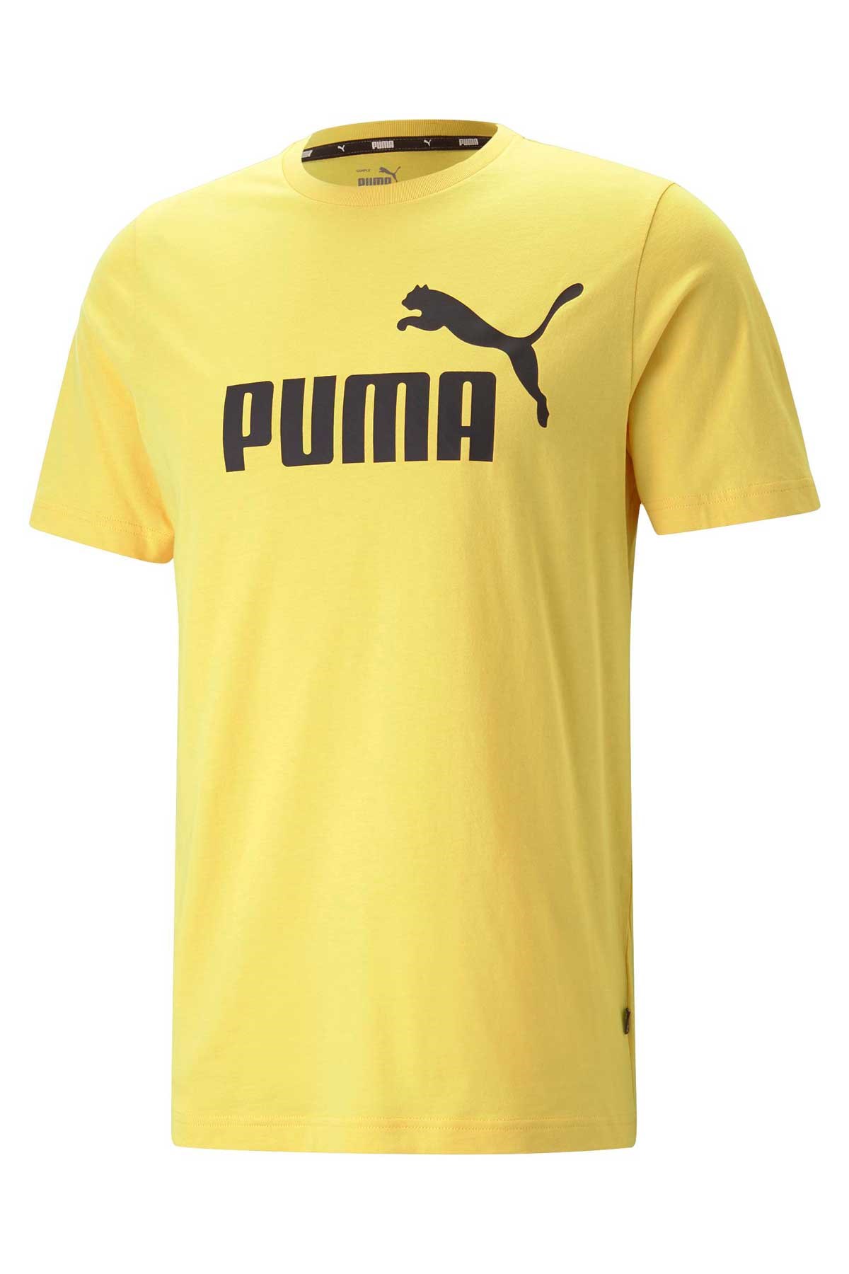 Puma ESS Logo Erkek Tişört 58666743 Sarı