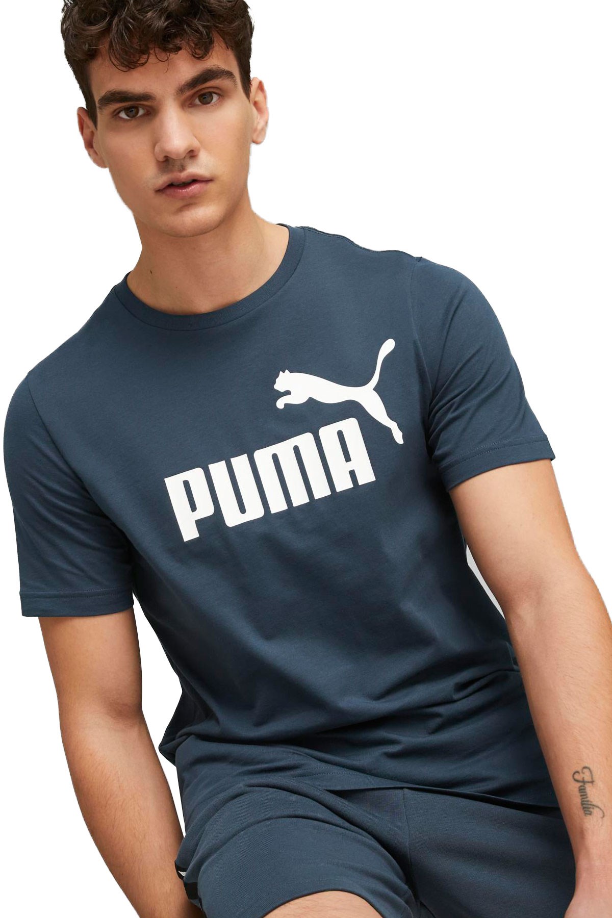 Puma ESS Logo Erkek Tişört 58666761 Mavi