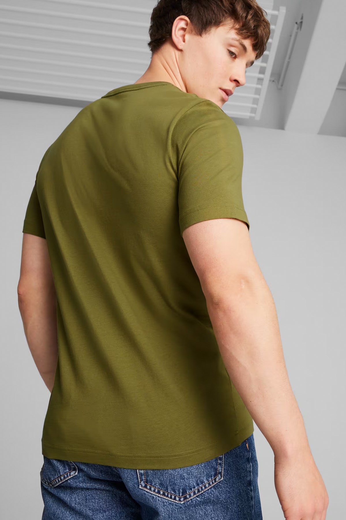 Puma Ess Logo Erkek Tişört 58666776 Haki