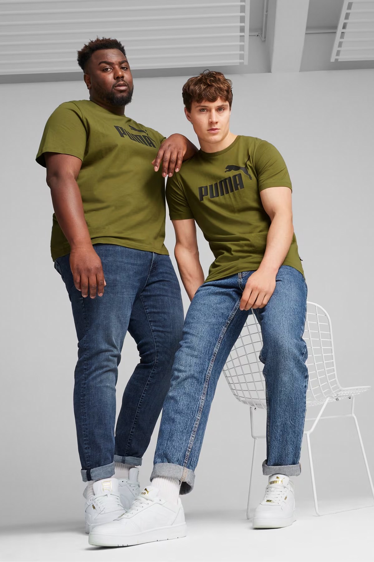 Puma Ess Logo Erkek Tişört 58666776 Haki