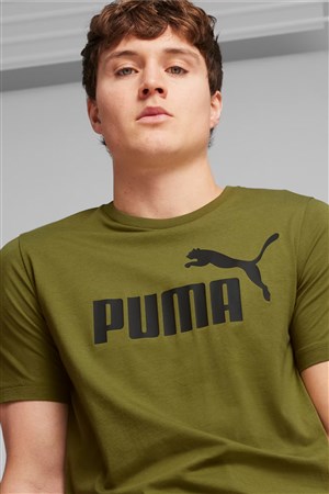 Puma Ess Logo Erkek Tişört 58666776 Haki