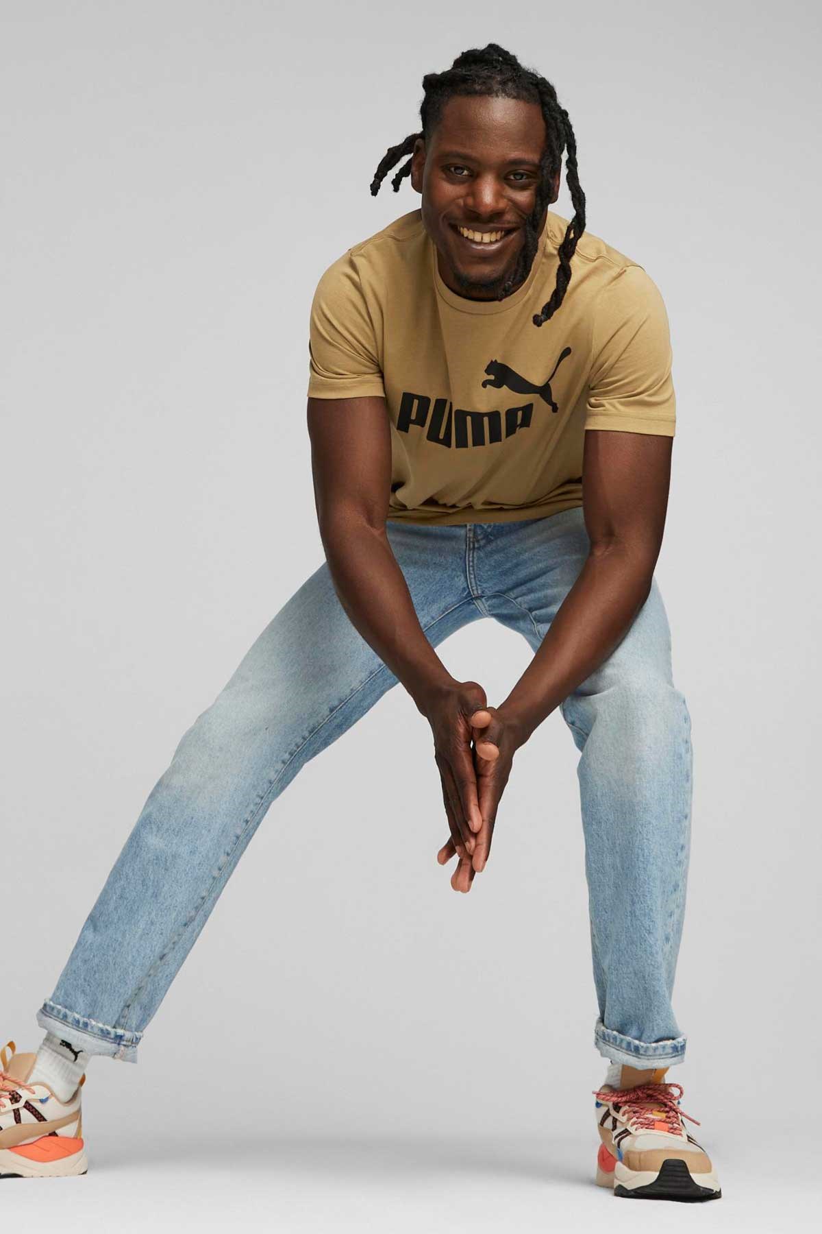 Puma Ess Logo Erkek Tişört 58666786 Bej