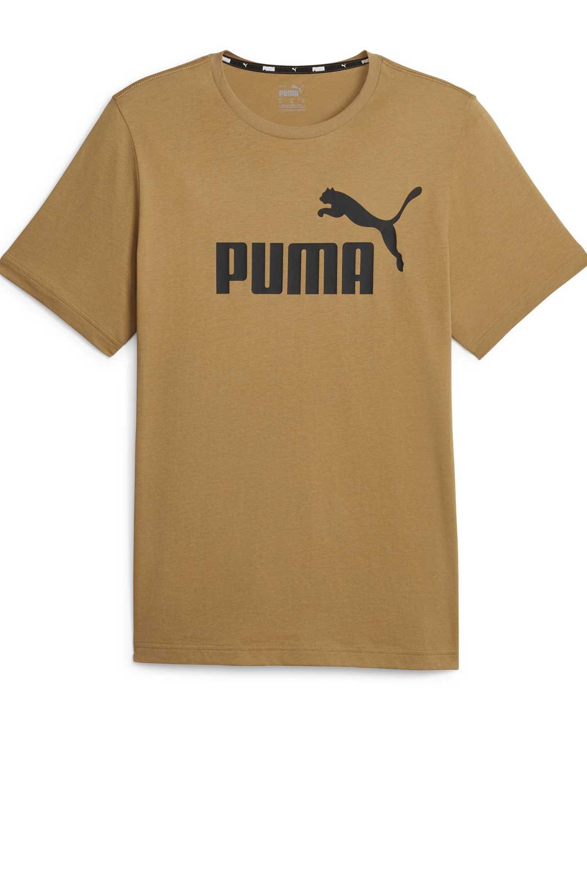Puma Ess Logo Erkek Tişört 58666786 Bej