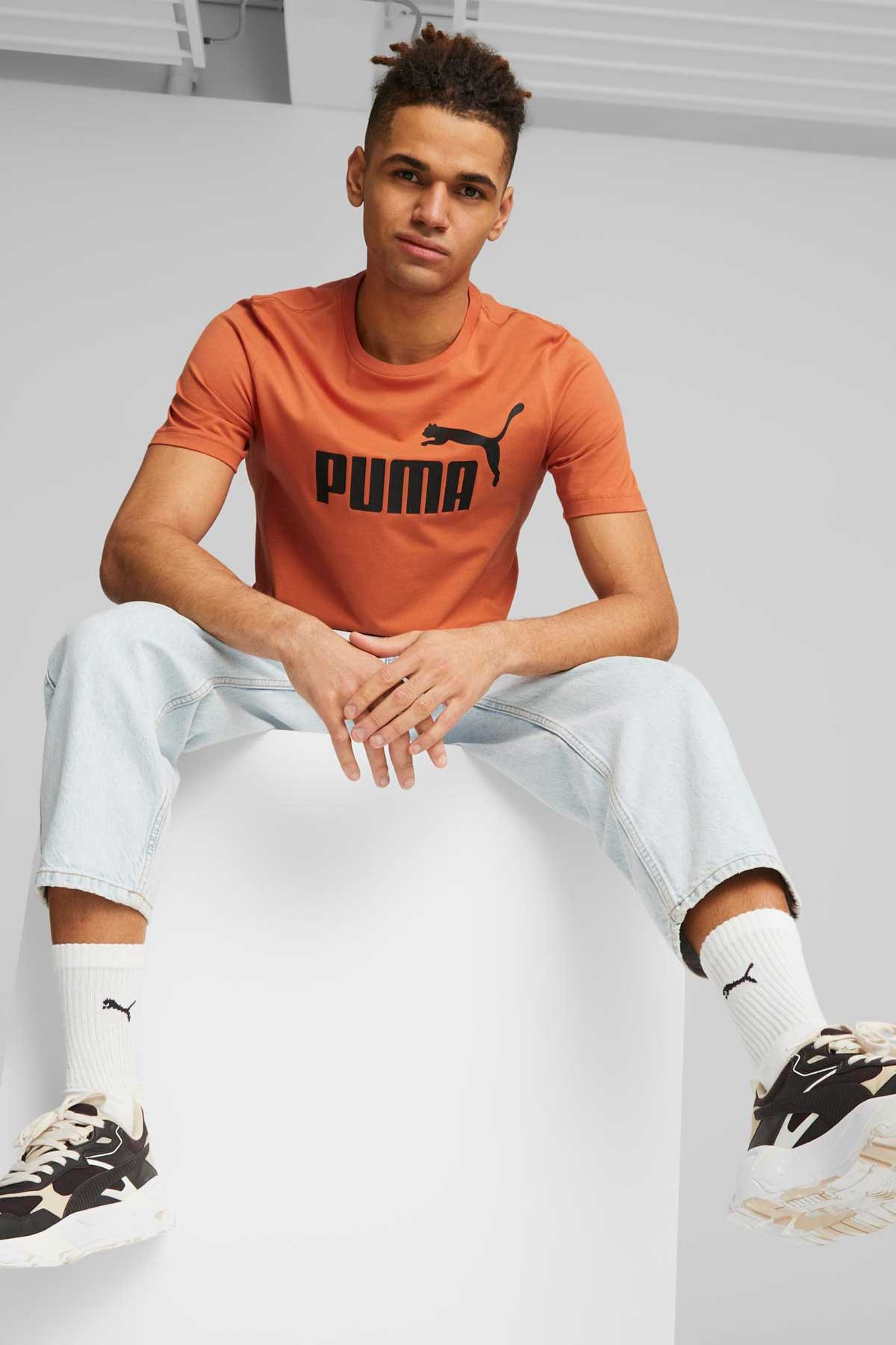Puma ESS Logo Erkek Tişört 58666794 Turuncu