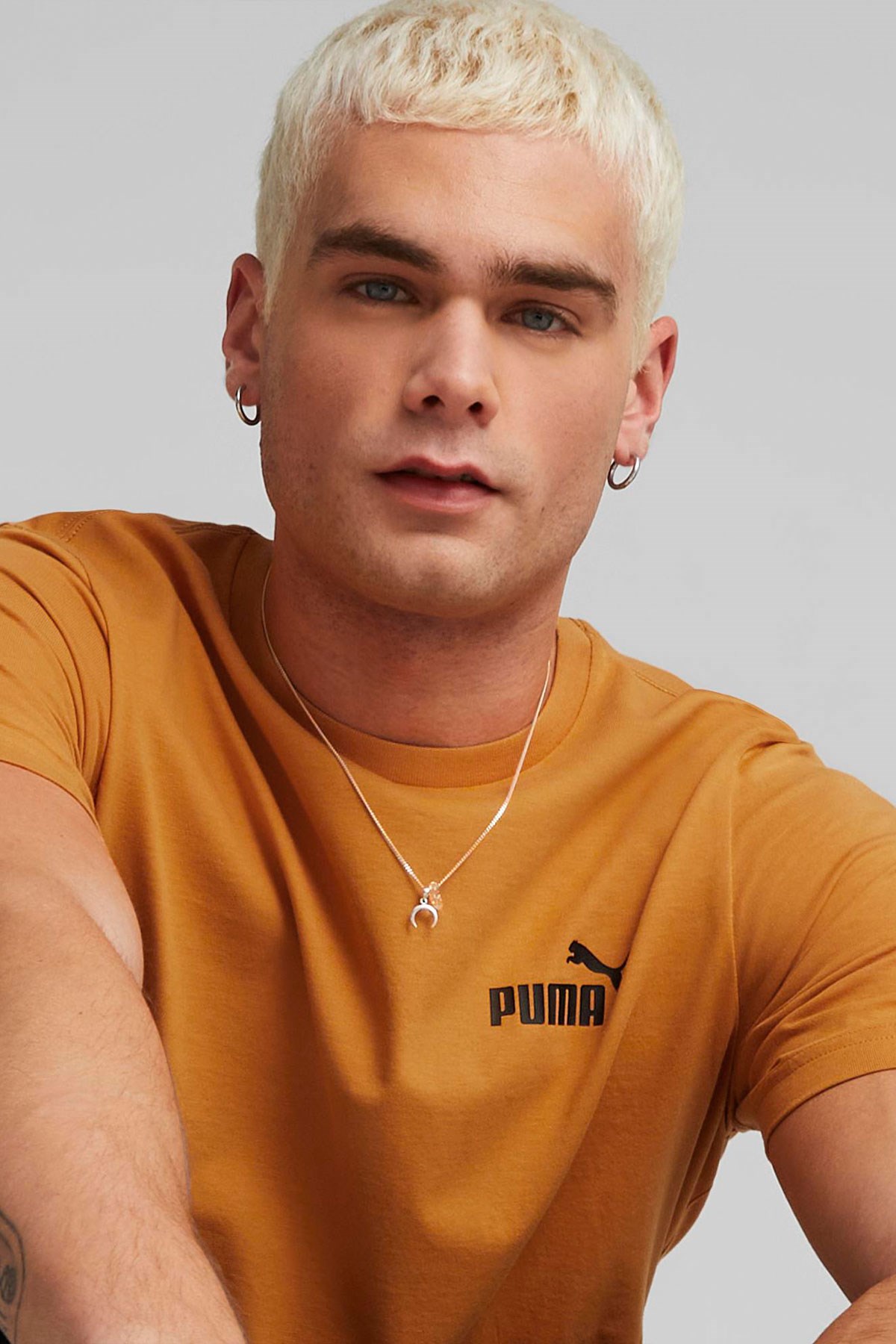 Puma ESS Small Logo Erkek Tişört 58666927 Turuncu