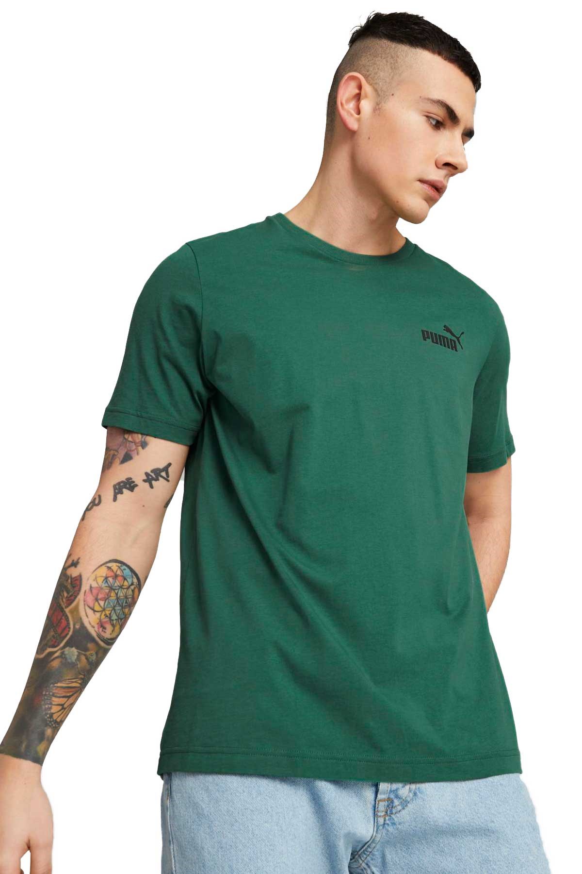 Puma ESS Small Logo Erkek Tişört 58666946 Yeşil