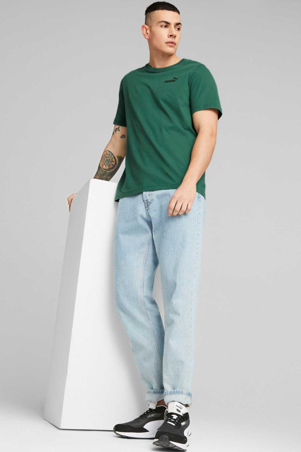 Puma ESS Small Logo Erkek Tişört 58666946 Yeşil