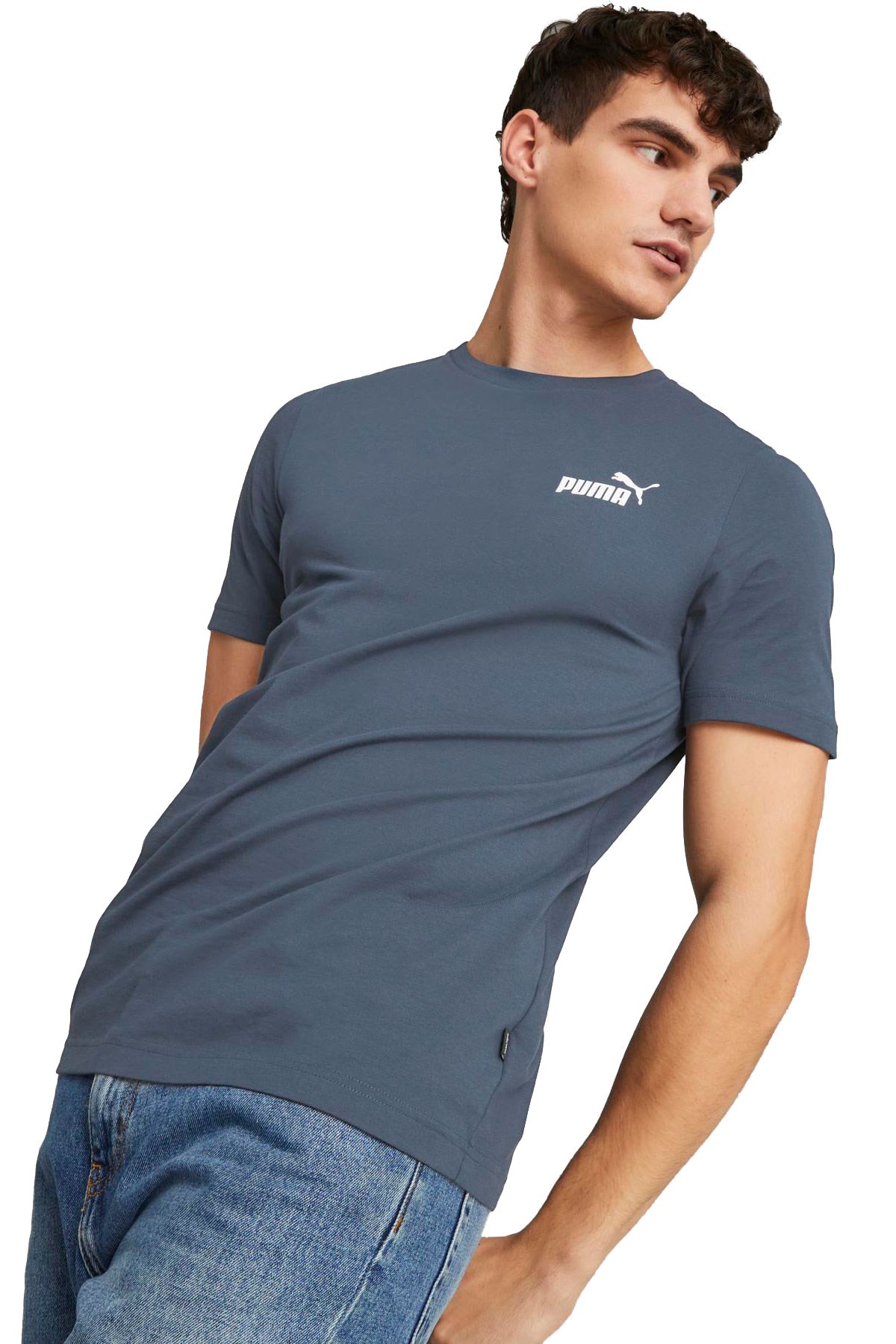 Puma ESS Small Logo Erkek Tişört 58666961 Mavi