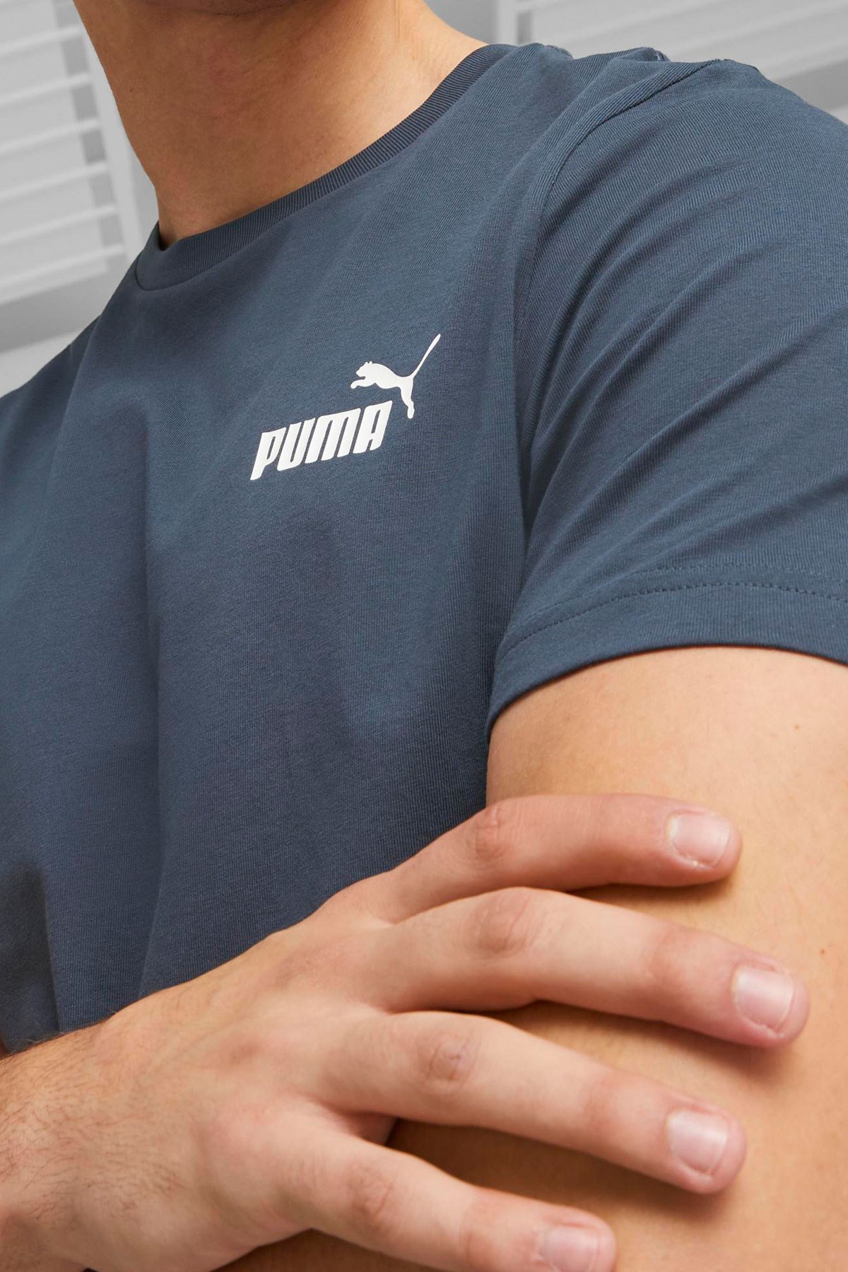 Puma ESS Small Logo Erkek Tişört 58666961 Mavi