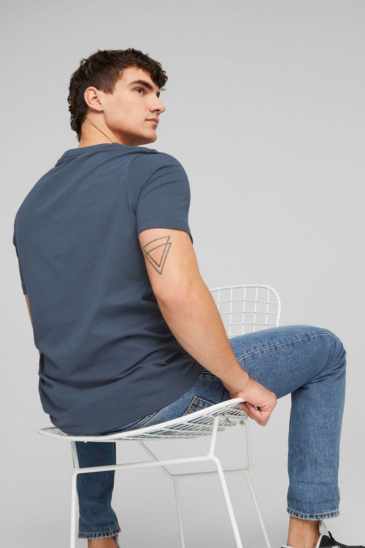 Puma ESS Small Logo Erkek Tişört 58666961 Mavi