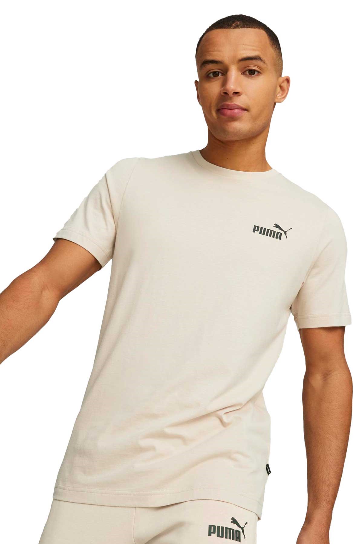 Puma ESS Small Logo Erkek Tişört 58666985 Bej