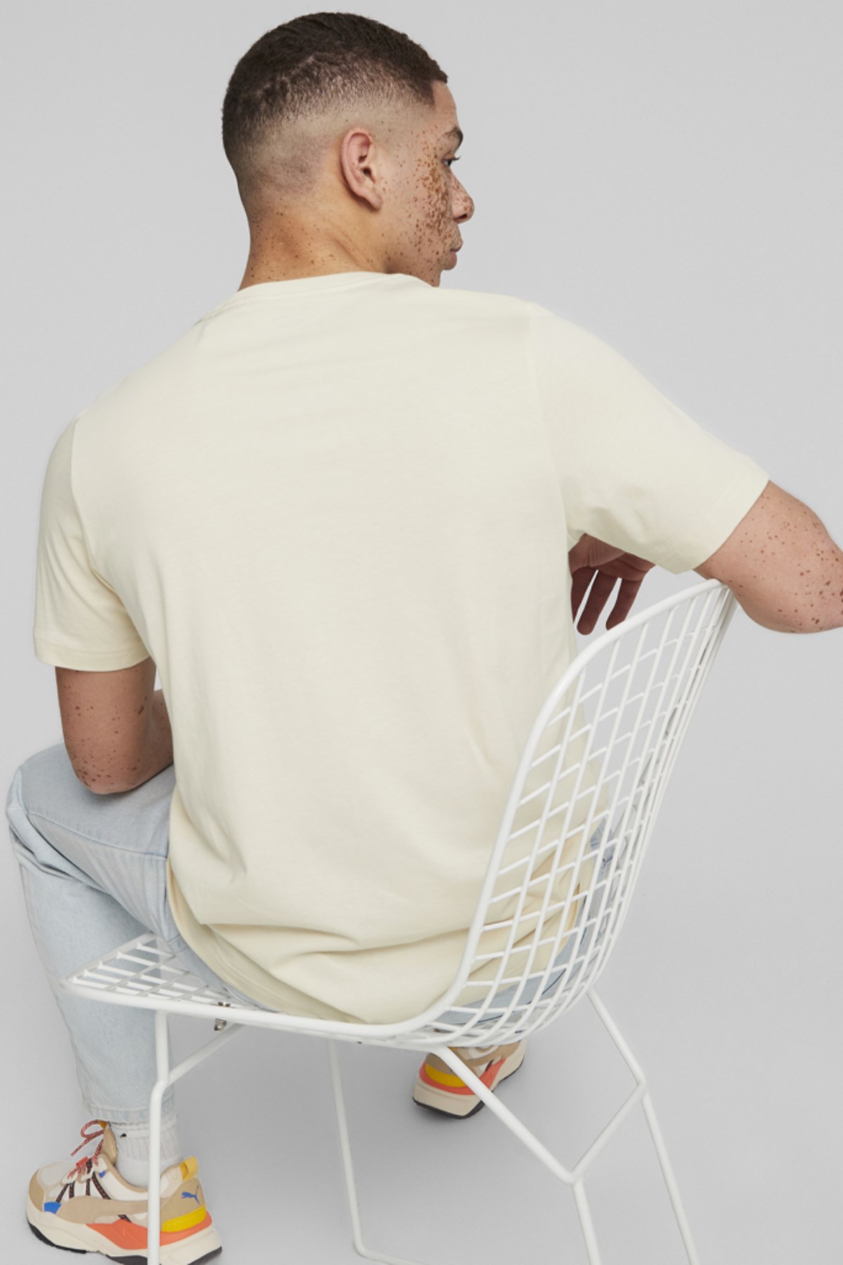 Puma Ess Small Logo Erkek Tişört 58666988 Ekru