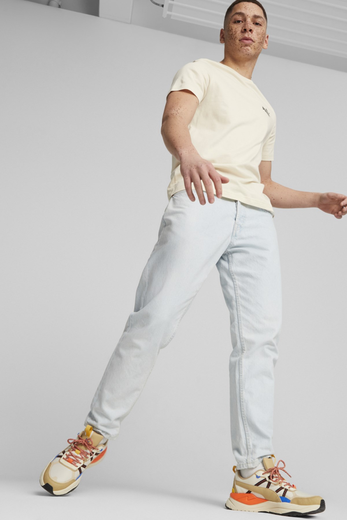 Puma Ess Small Logo Erkek Tişört 58666988 Ekru