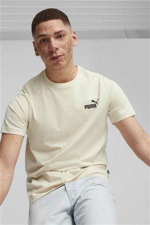Puma Ess Small Logo Erkek Tişört 58666988 Ekru
