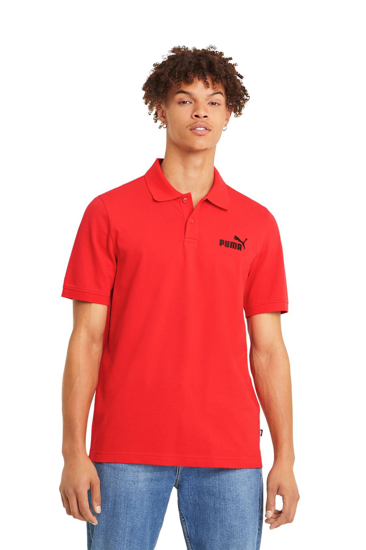 Puma Ess Pique Erkek Polo Tişört 58667411 Kırmızı