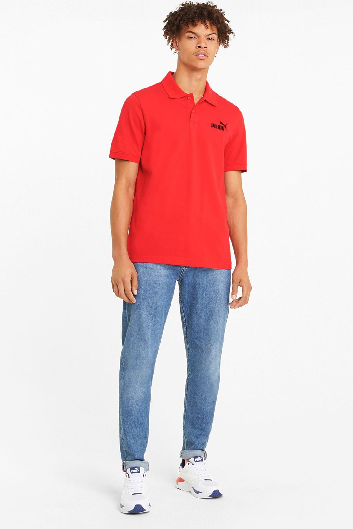 Puma Ess Pique Erkek Polo Tişört 58667411 Kırmızı