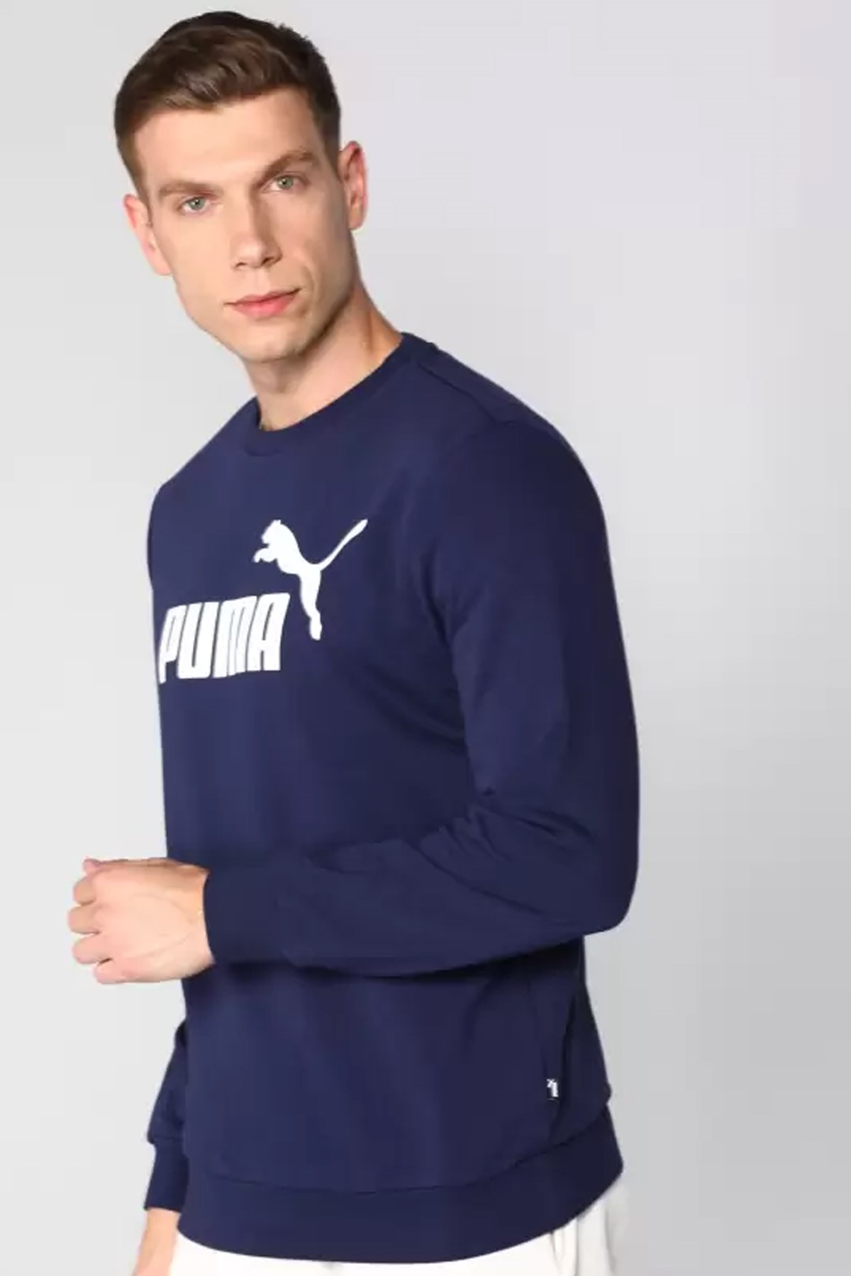 Puma Ess Big Logo Erkek Sweatshirt 58668006 Lacivert