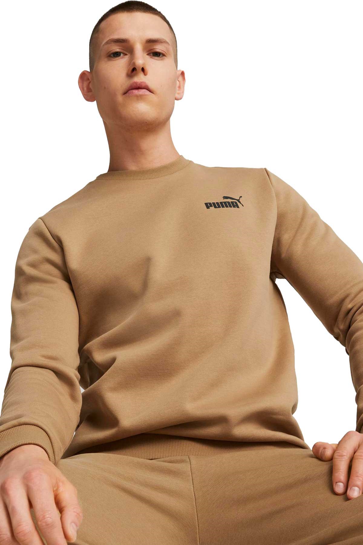 Puma Ess Small Logo Erkek Sweatshirt 58668386 Bej