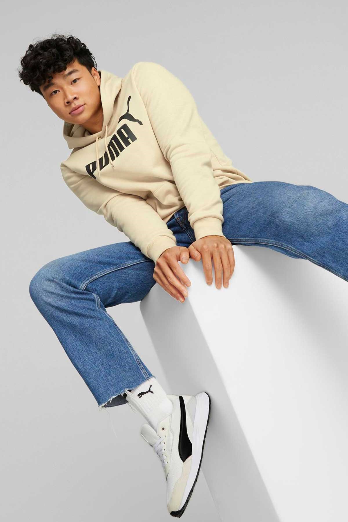 Puma ESS Big Logo Erkek Sweatshirt 58668785 Bej