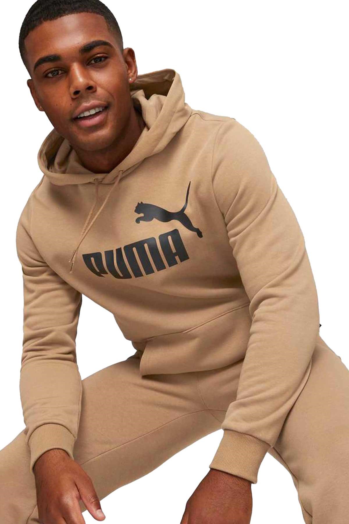 Puma Ess Big Logo Erkek Sweatshirt 58668786 Bej
