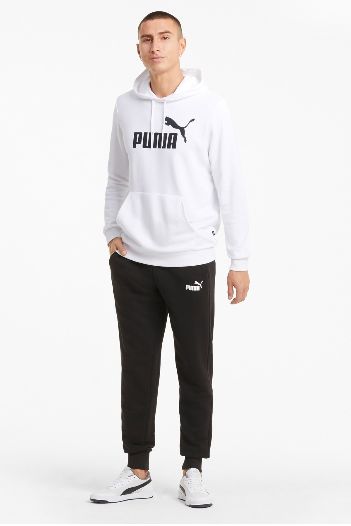 Puma ESS Big Logo Erkek Sweatshirt 58668802 Beyaz