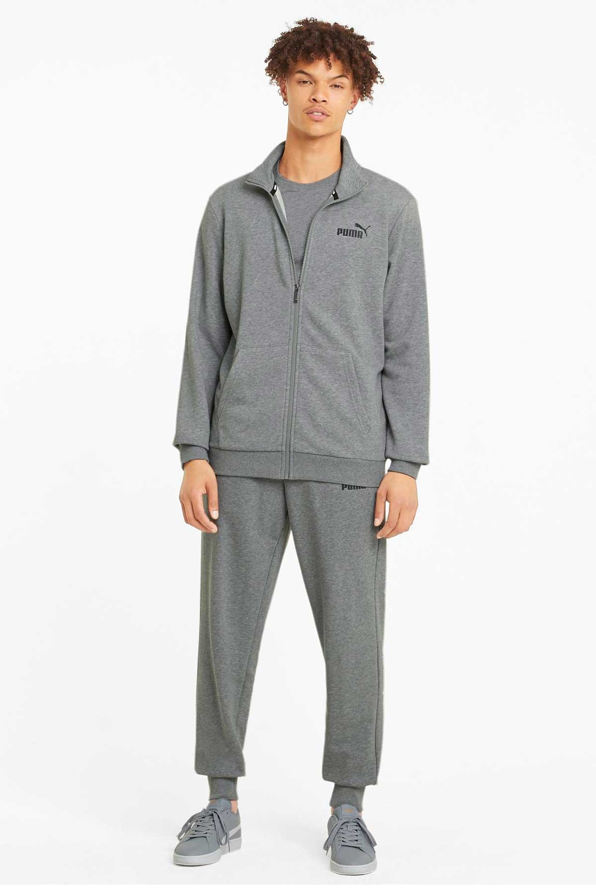 Puma Ess Track Erkek Sweatshirt 58669603 Gri