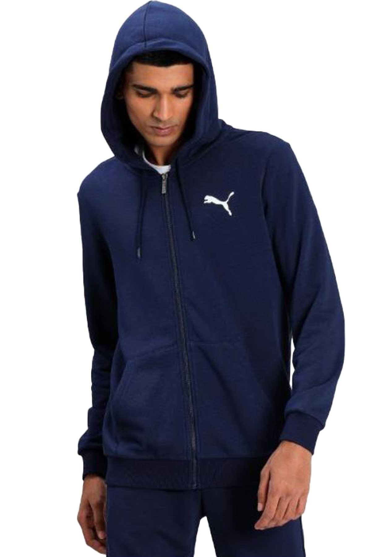 Puma Ess Small Logo Erkek Sweatshirt 58670476 Lacivert
