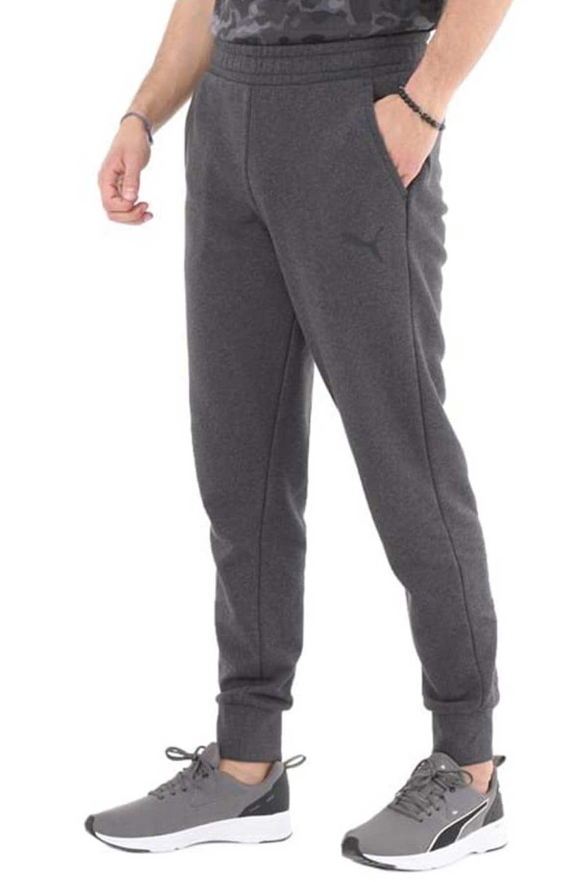 Puma ESS Logo Erkek Eşofman Alt 58671695 Gri