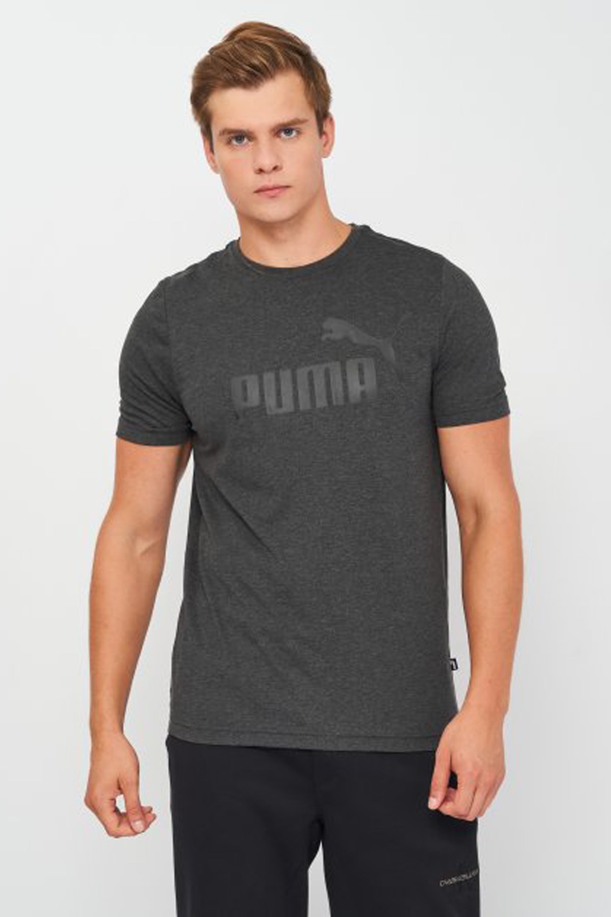 Puma Ess Heather Erkek Tişört 58673607 Gri