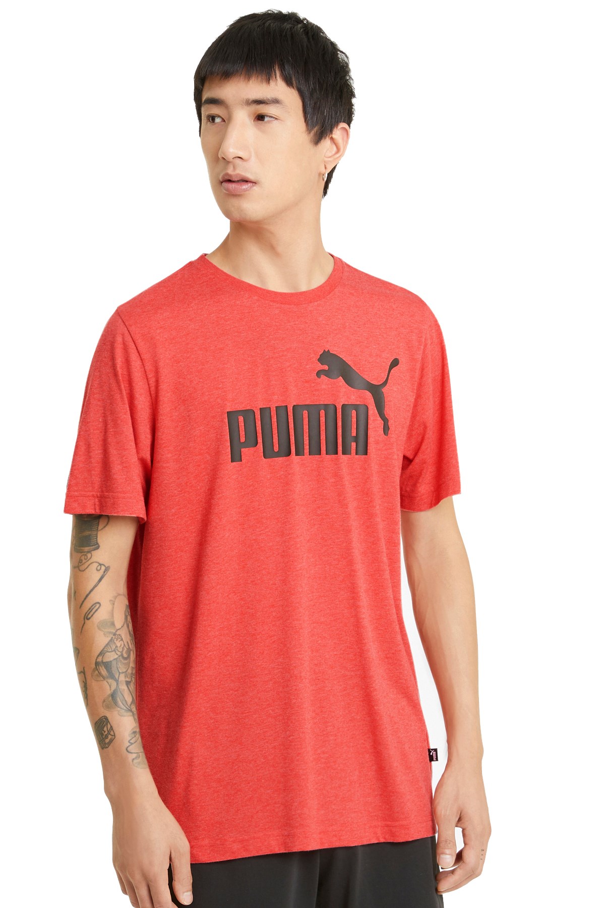 Puma Ess Heather Erkek Tişört 58673611 Kırmızı