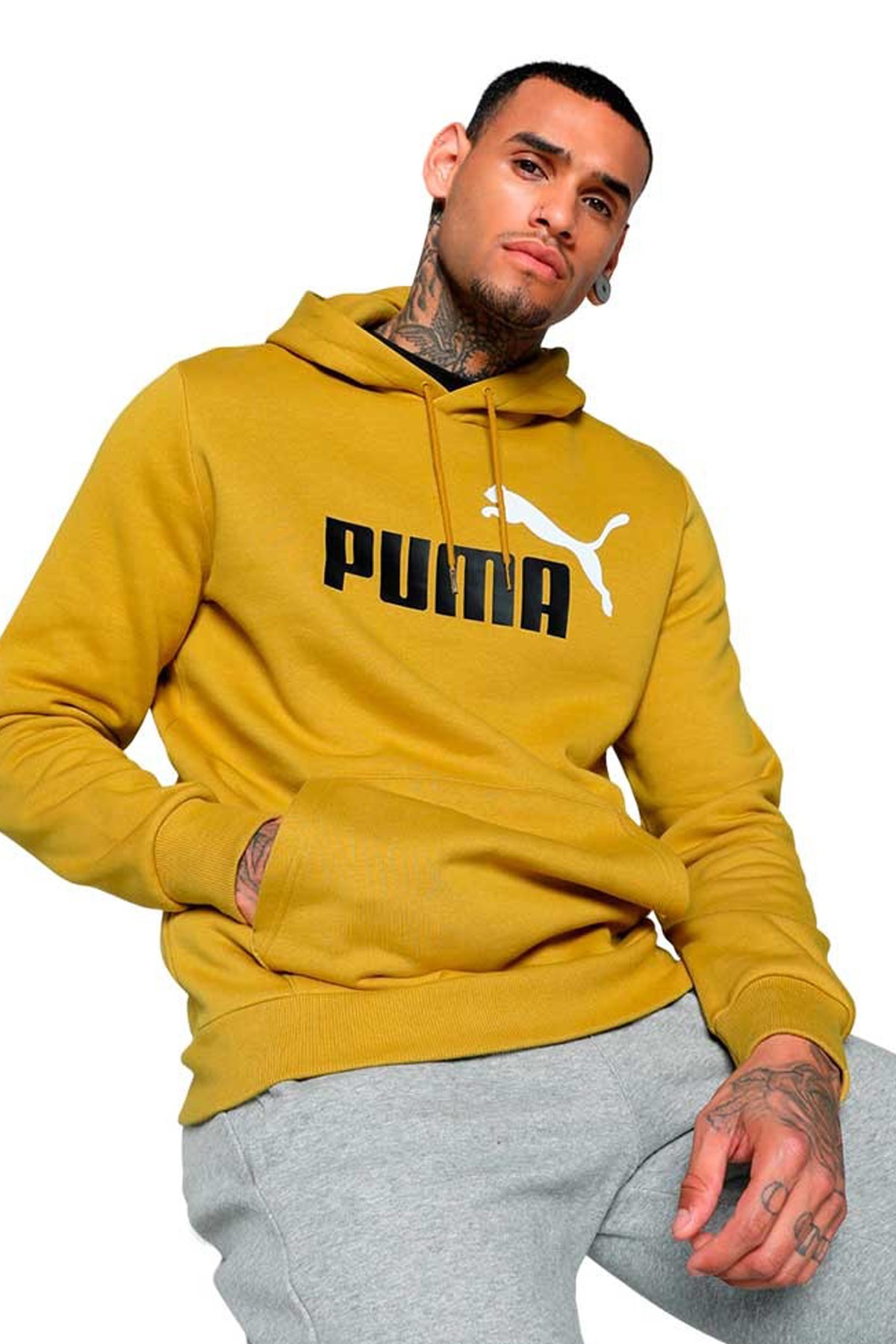 Puma Ess 2 Col Big Logo Erkek Sweatshirt 58676429 Yeşil