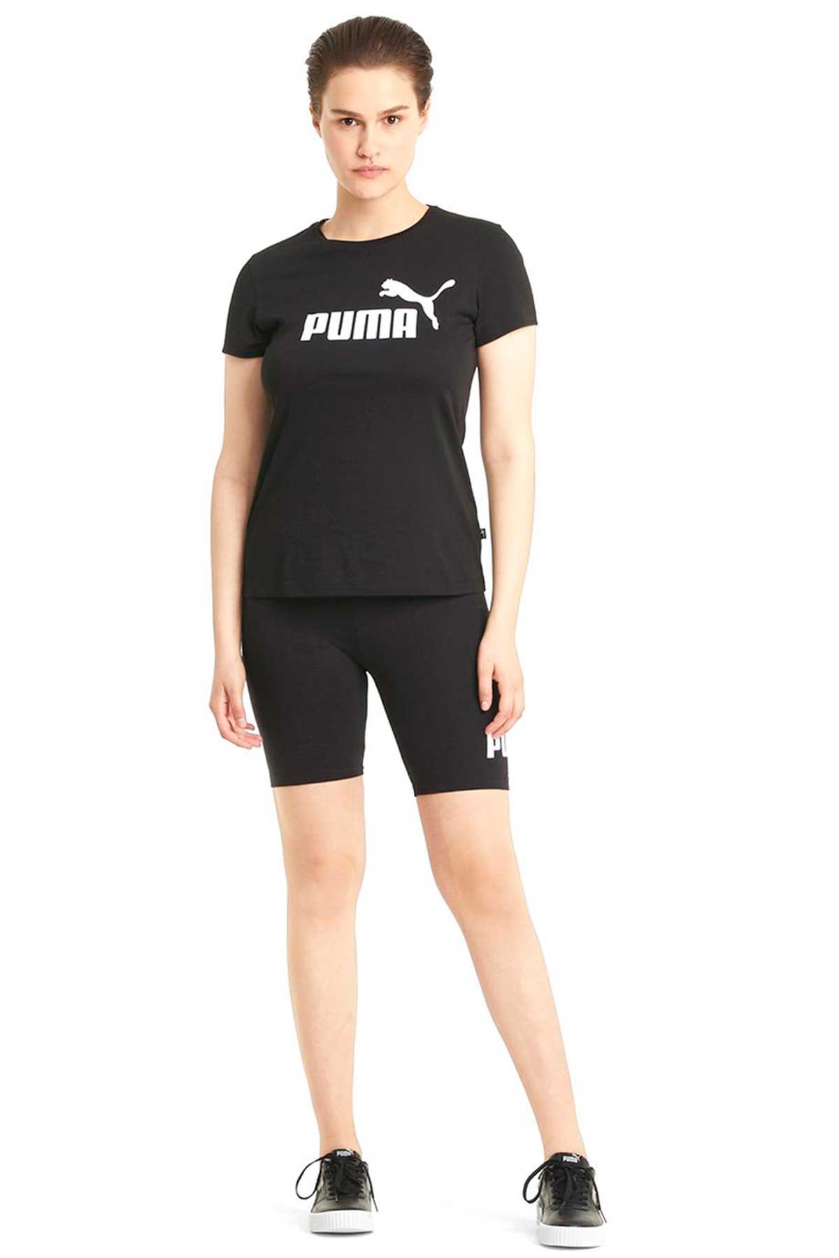 Puma ESS Logo Kadın Tişört 58677401 Siyah