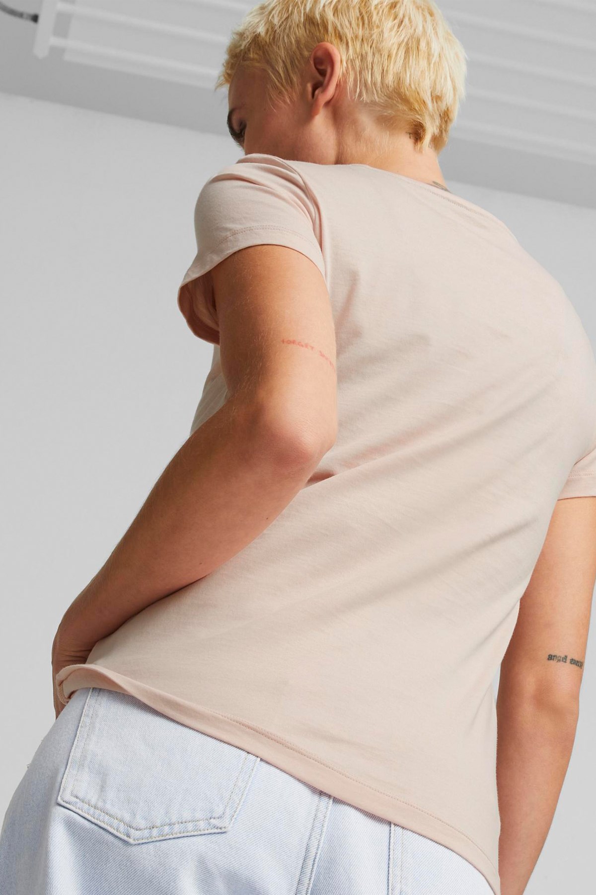 Puma Ess Logo Kadın Tişört 58677547 Pembe