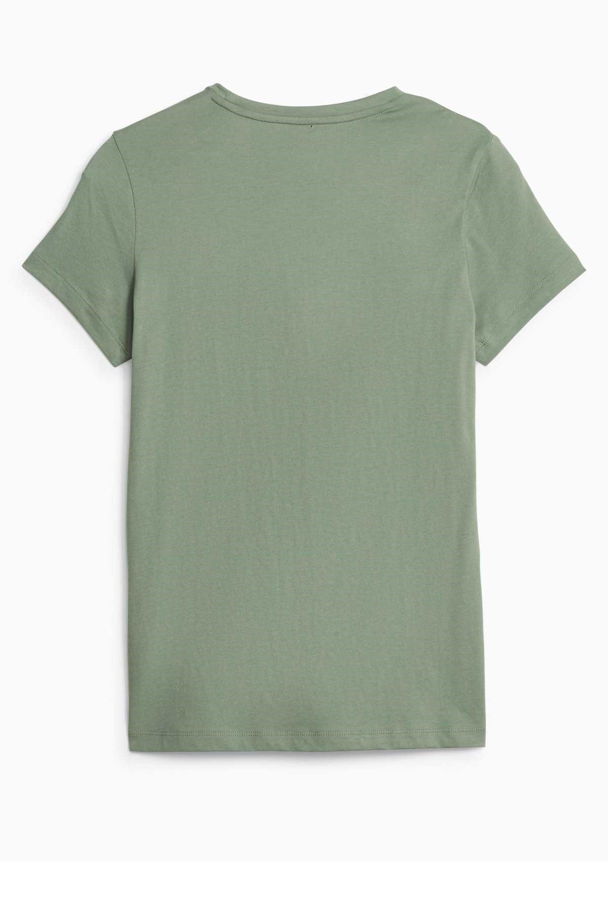 Puma Ess Logo Kadın Tişört 58677548 Yeşil