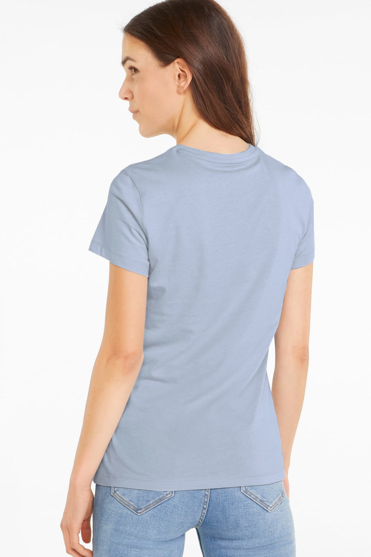 Puma Ess Logo Kadın Tişört 58677583 Mavi