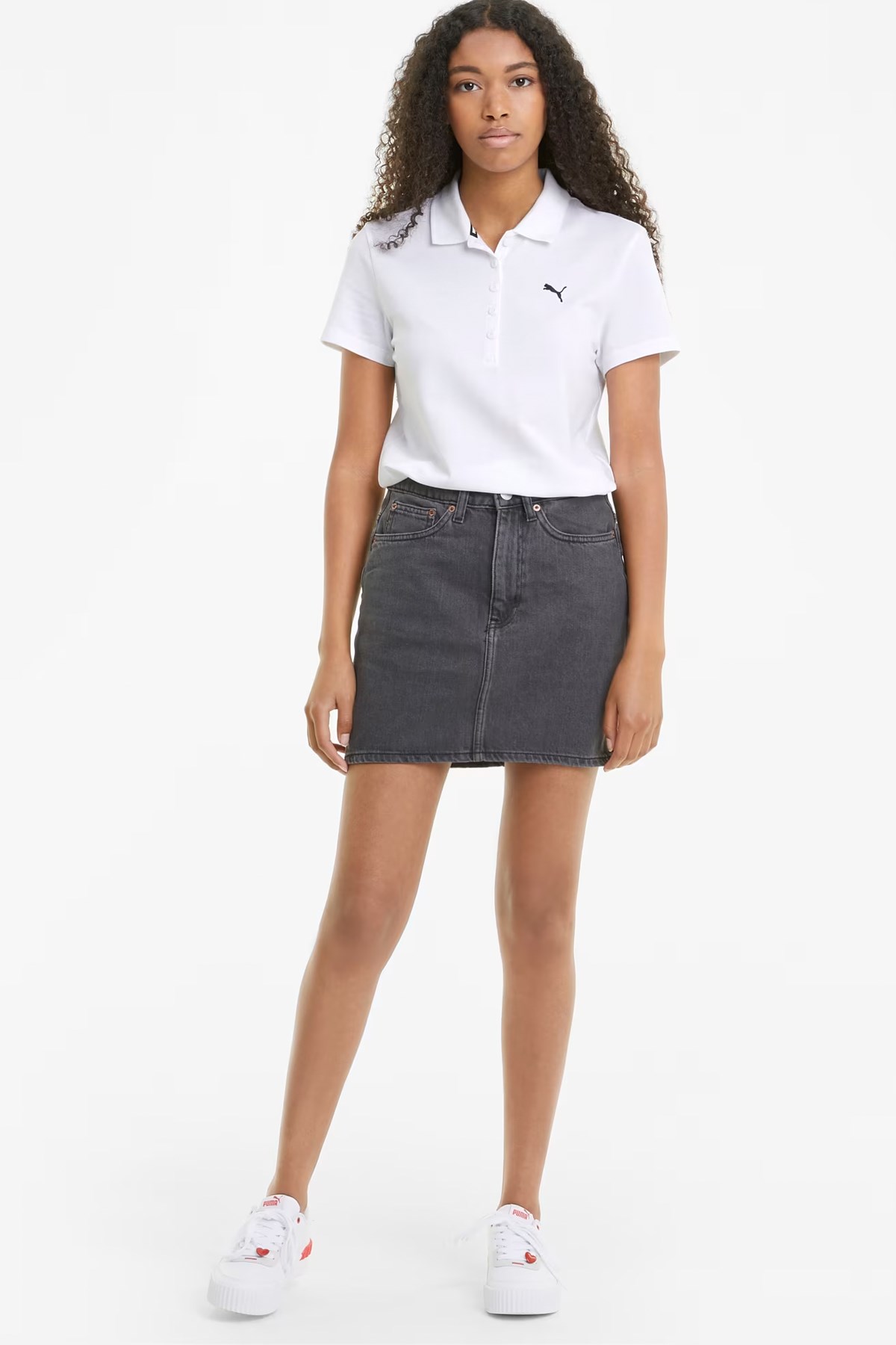 Puma Ess Kadın Polo Tişört 58677952 Beyaz