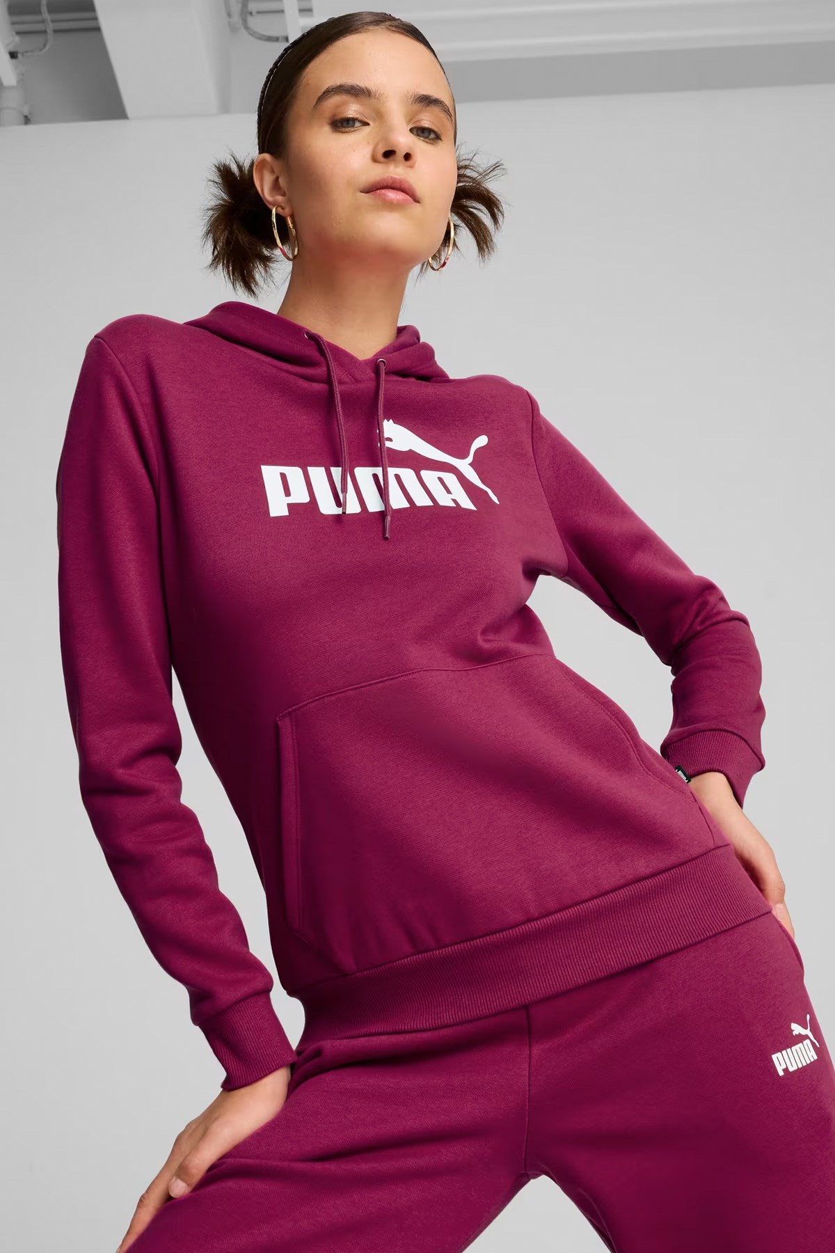 Puma Ess Logo Fl Kadın Sweatshirt 58678952 Pembe