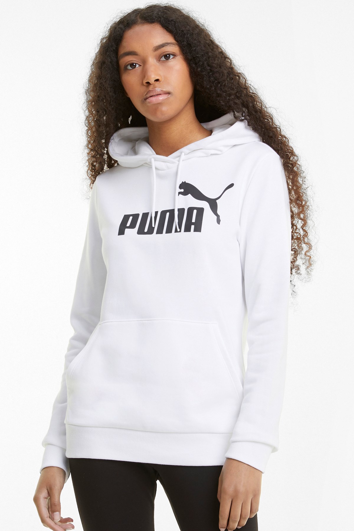Puma ESS Logo Kadın Sweatshirt 58679102 Beyaz